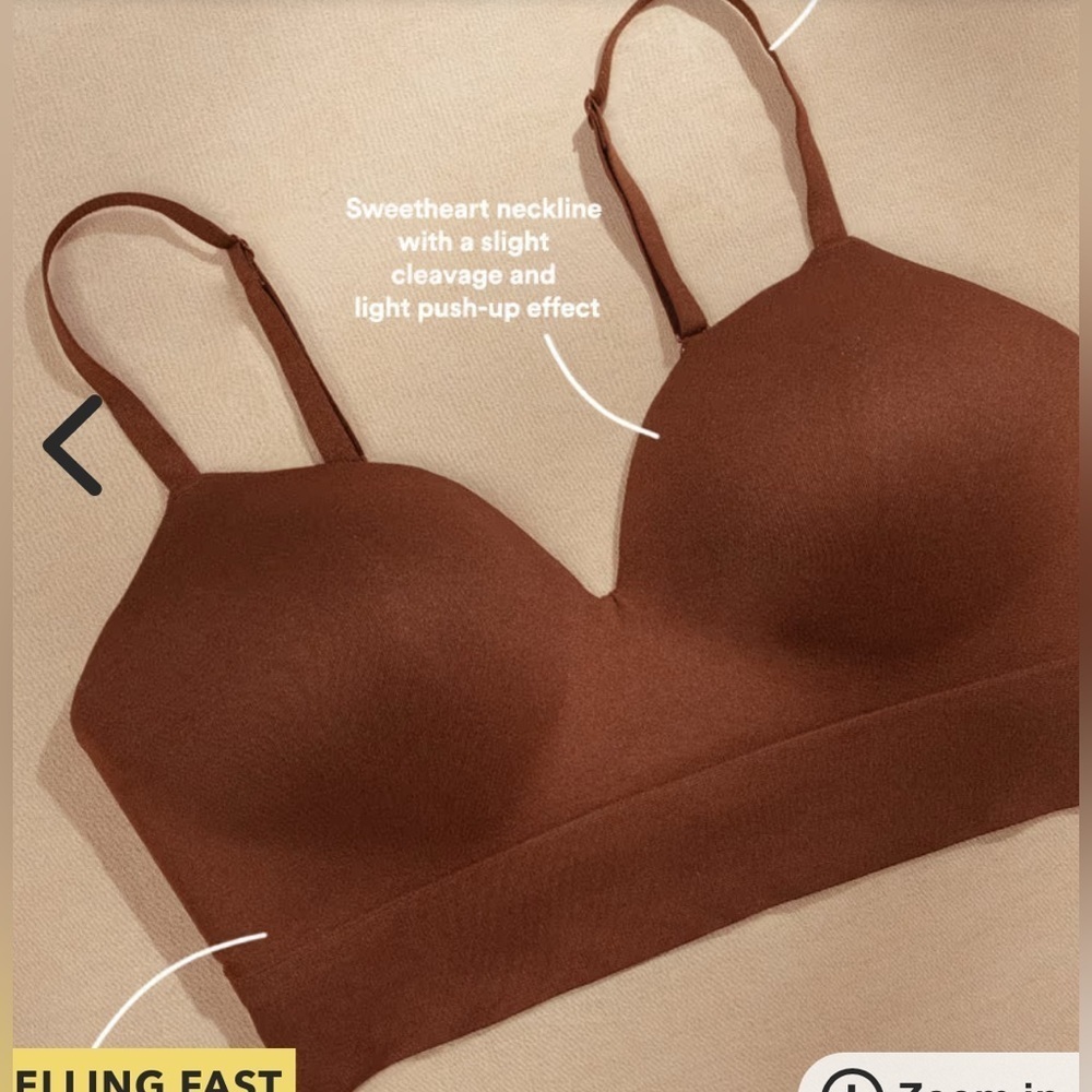 Elegant Brown Seamless Bralette - Picture 4 of 4